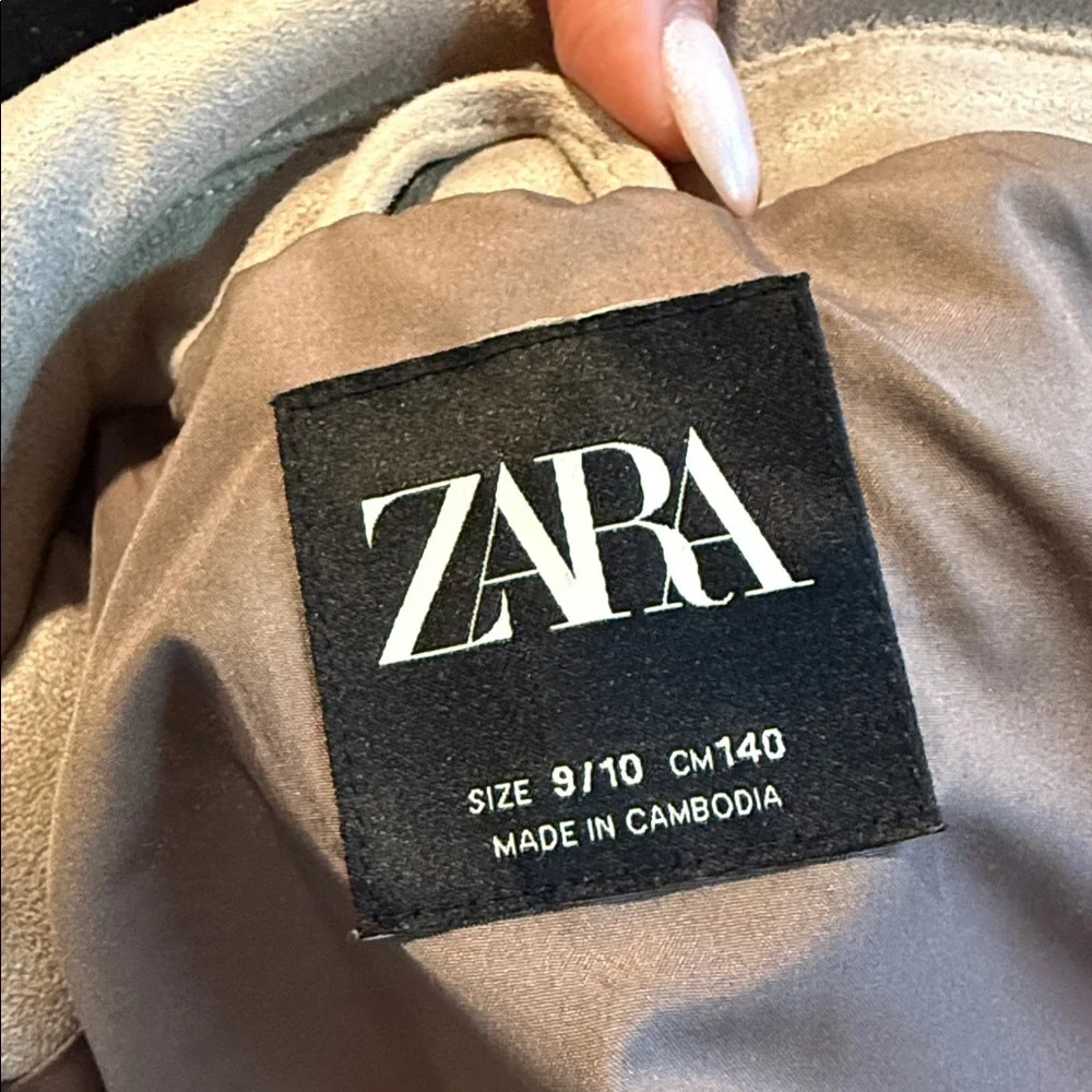 ZARA‎ FAUX SUEDE COMBINATION BOMBER JACKET